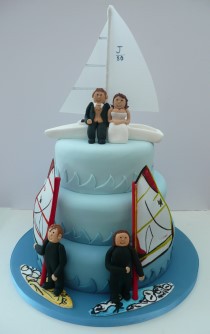 Watersports wedding cake